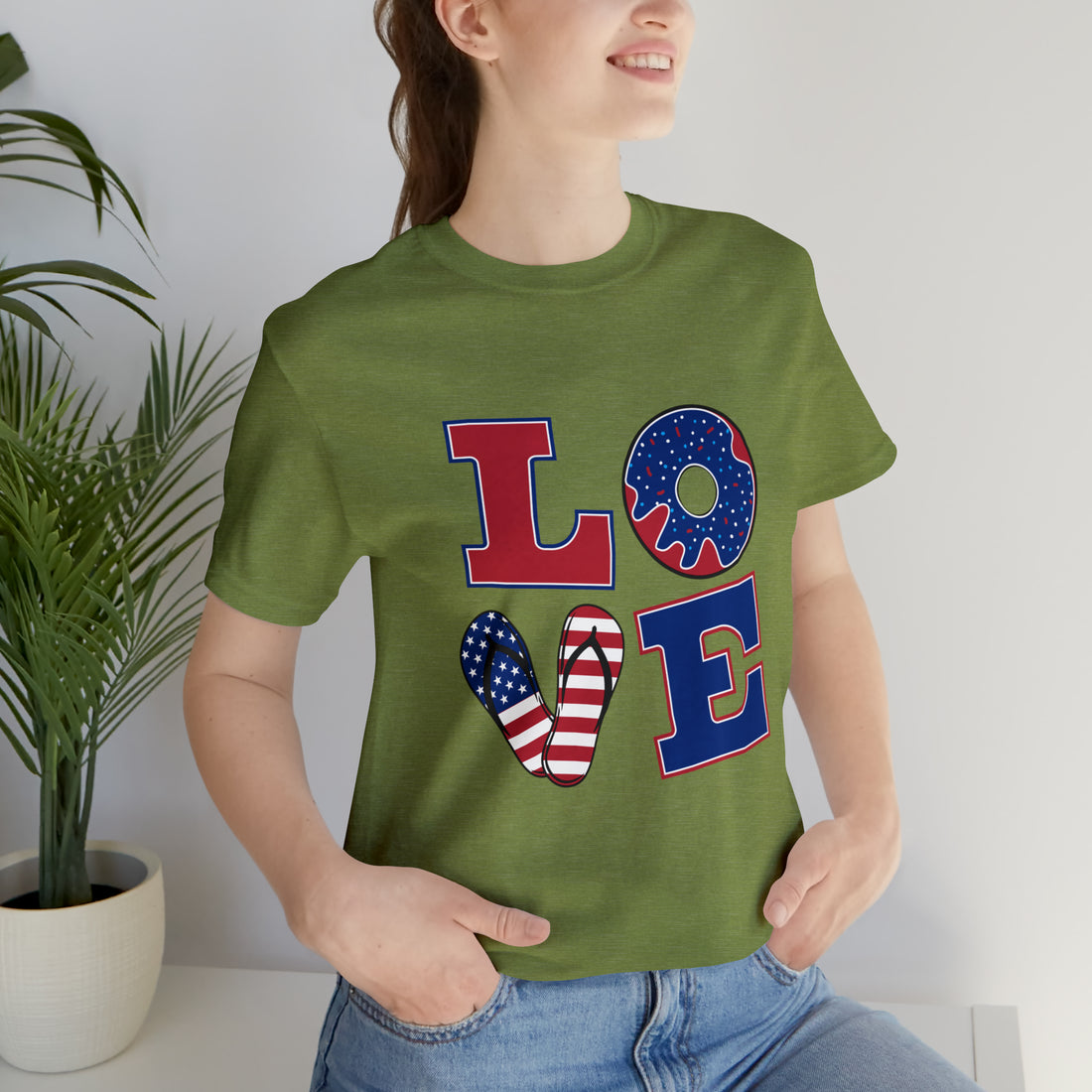 Unisex Jersey American Love Tee