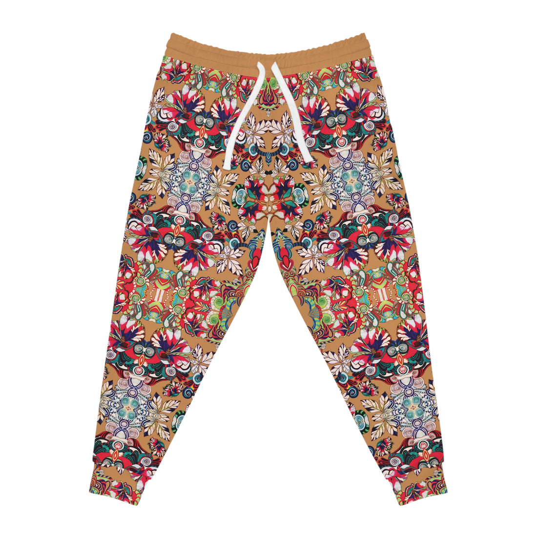 Mocha Graphic Floral Pop AOP Joggers