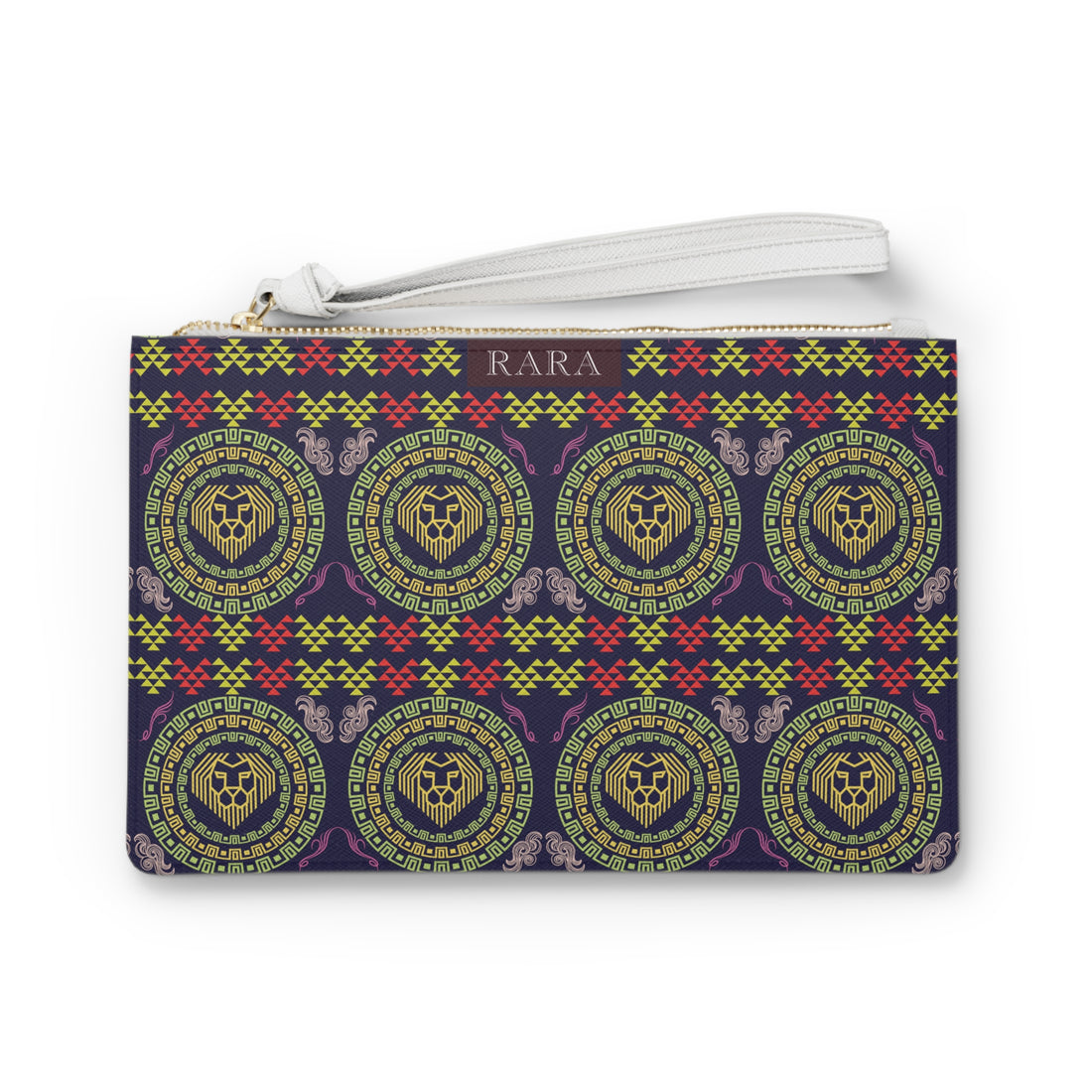 Ink Geo Lion Head Clutch Bag