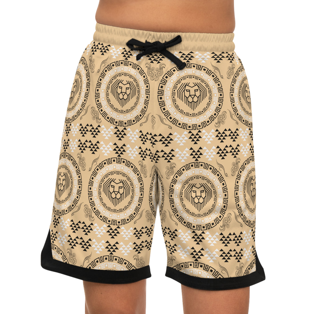Tuscan Lion Head Basketball Rib Shorts (AOP)