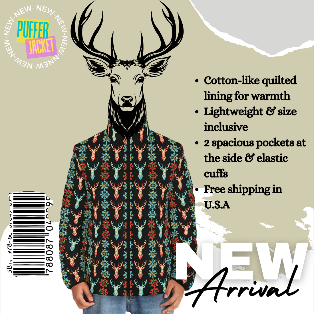 Black Stag Galore Ott Men's Puffer Jacket