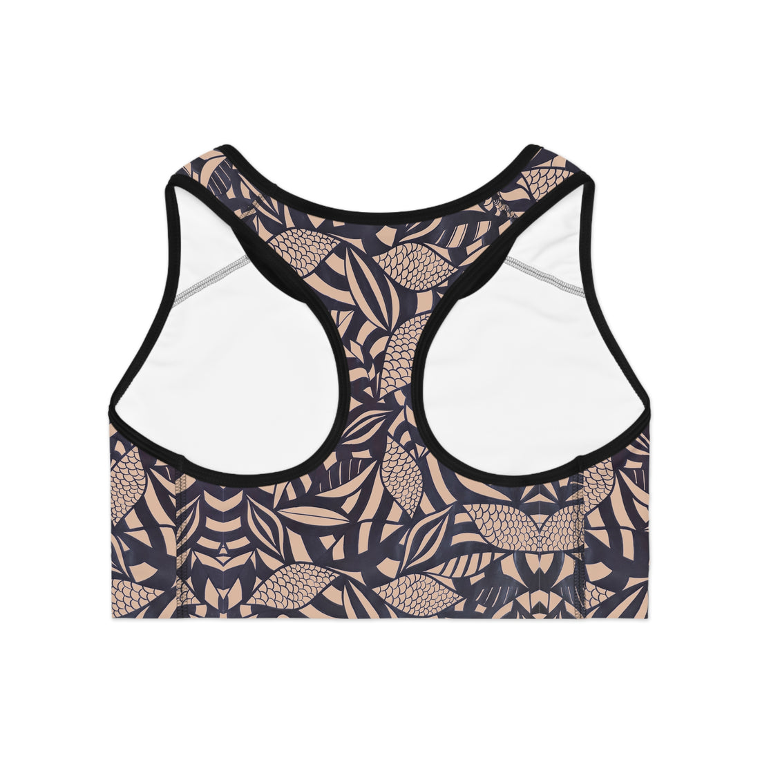 Nude Tropical Minimalist Racerback (AOP) Sports Bra
