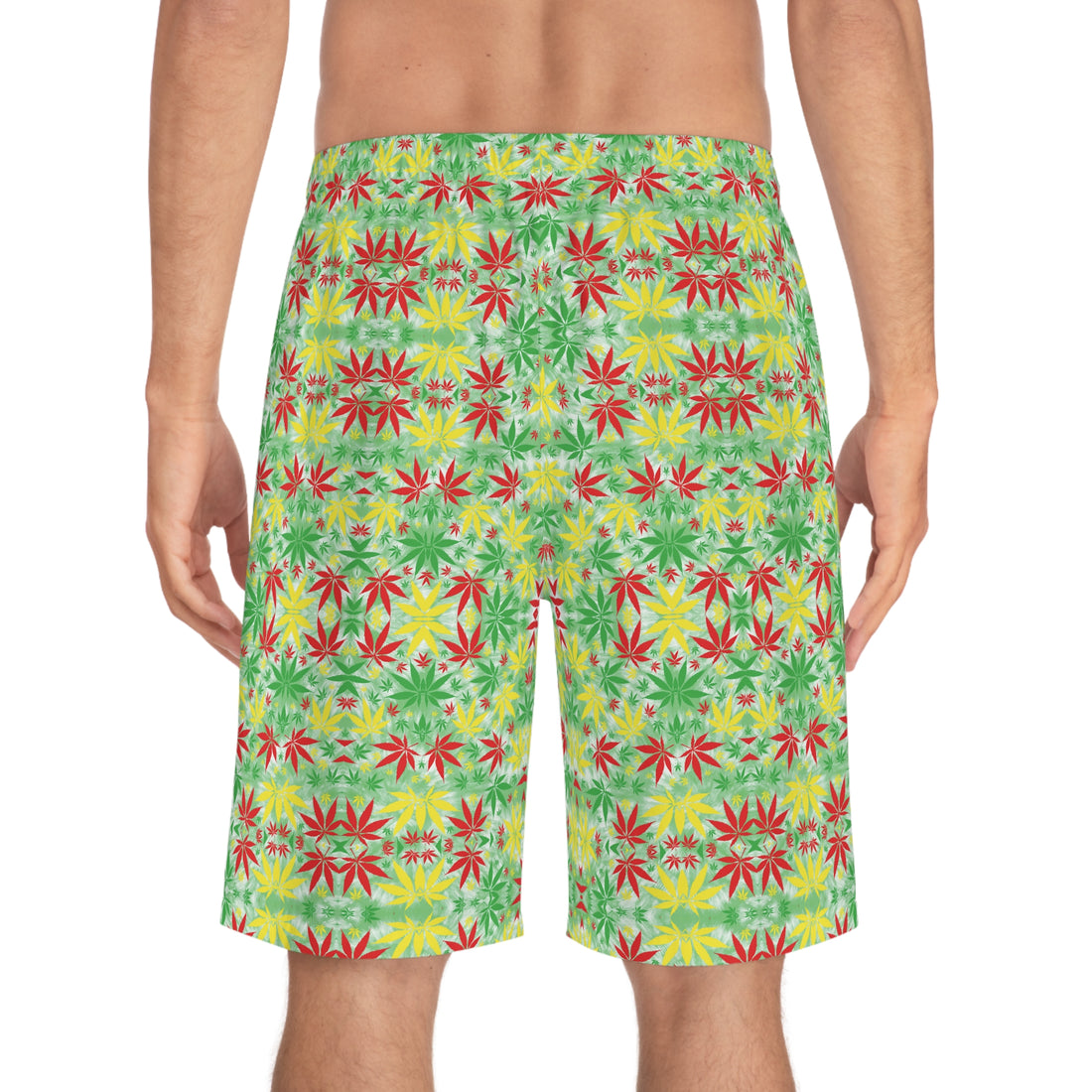 Tye Dye Rasta Toned Men's Board Shorts (AOP)