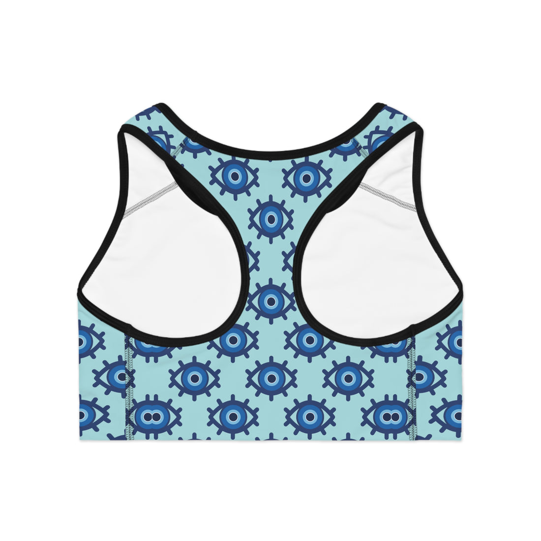Icy Blue Evil Eye (AOP) Sports Bra