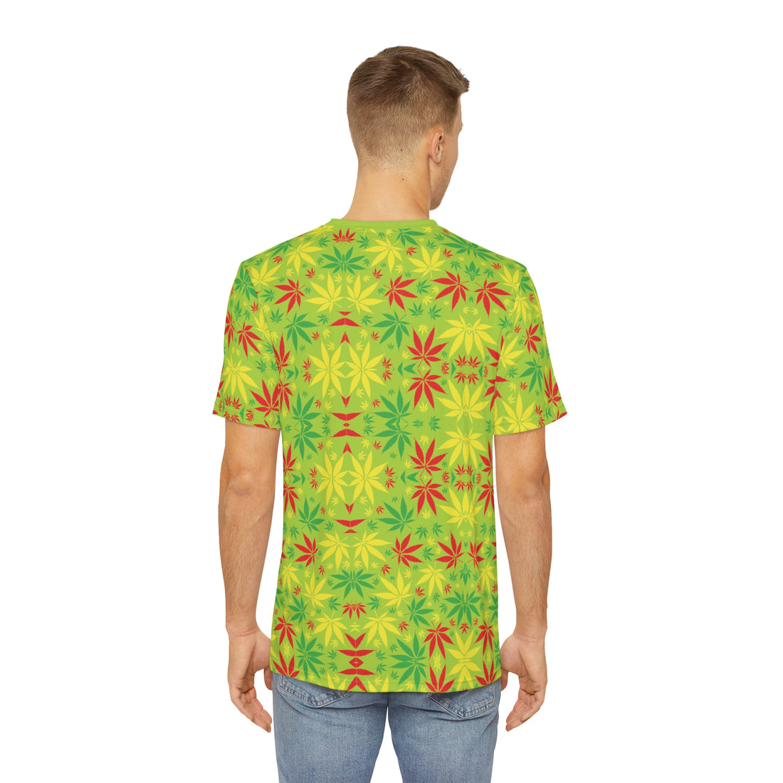 Lime Tropical Men's Polyester Tee (AOP)