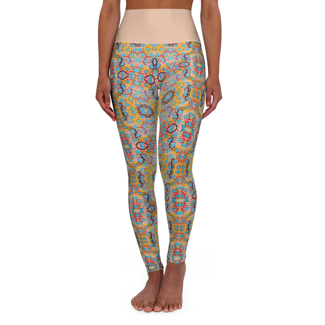 Nude Sunflower Yoga Leggings