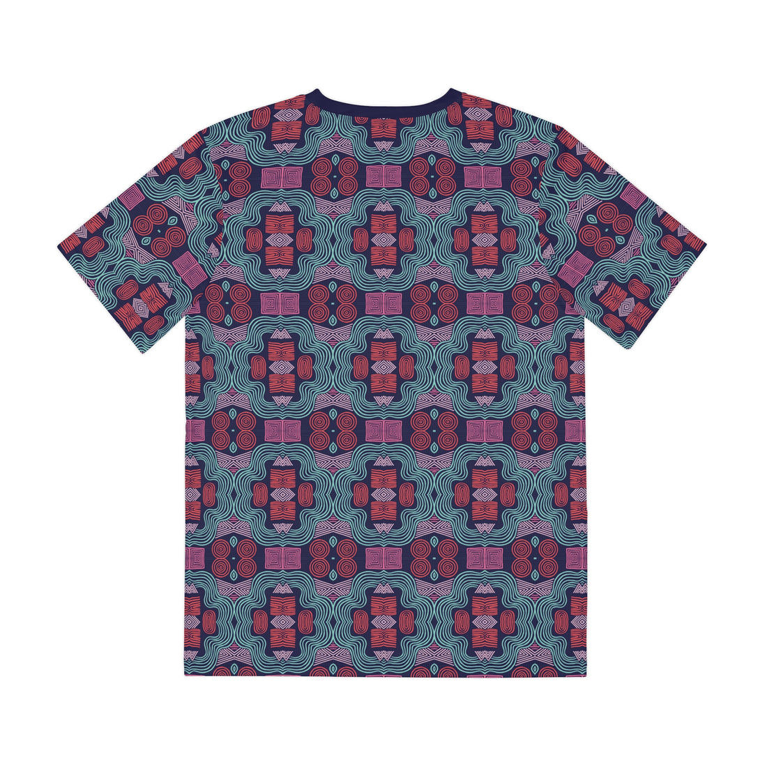 Ink Geometric Print Men's Polyester Tee (AOP)