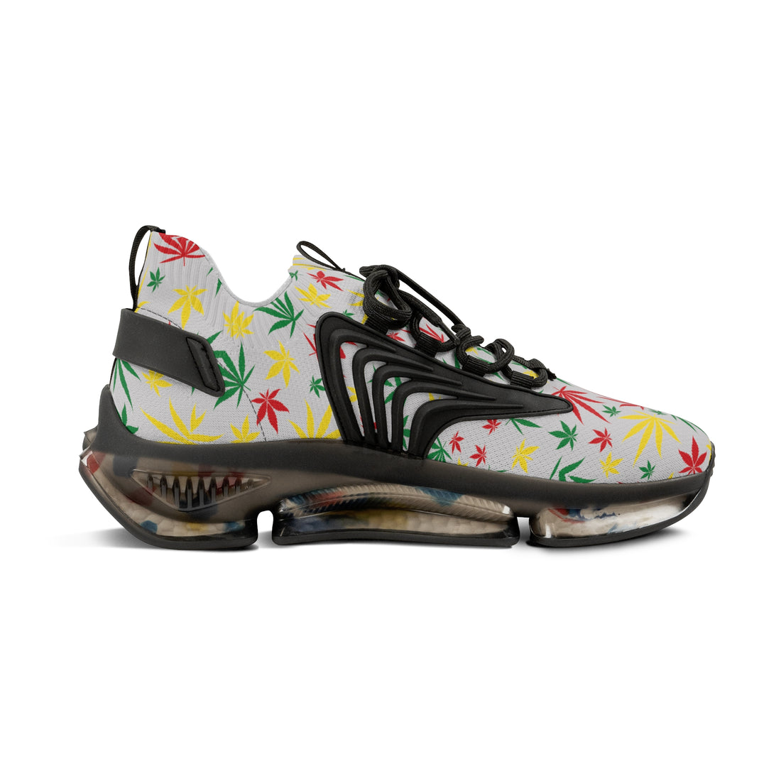 Slate Tropical Rasta Toned Men's Mesh Knit Sneakers