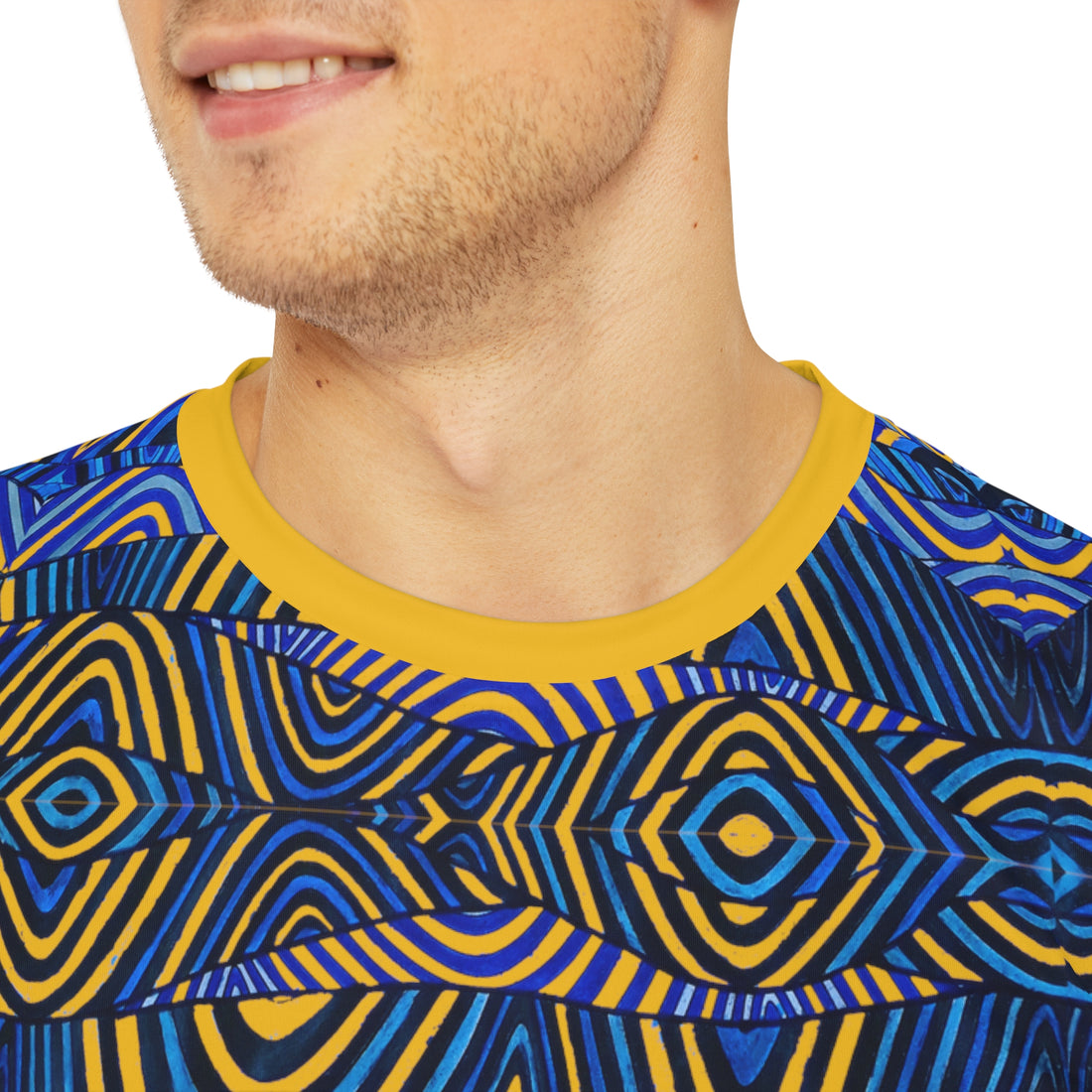 Yellow Sonic Men's Polyester Tee (AOP)