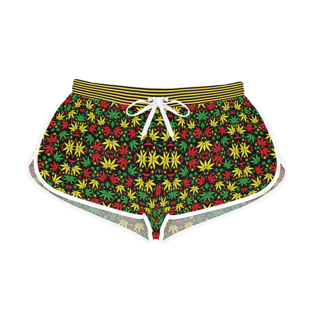 Black Tropical Rasta Toned Relaxed Gym Shorts