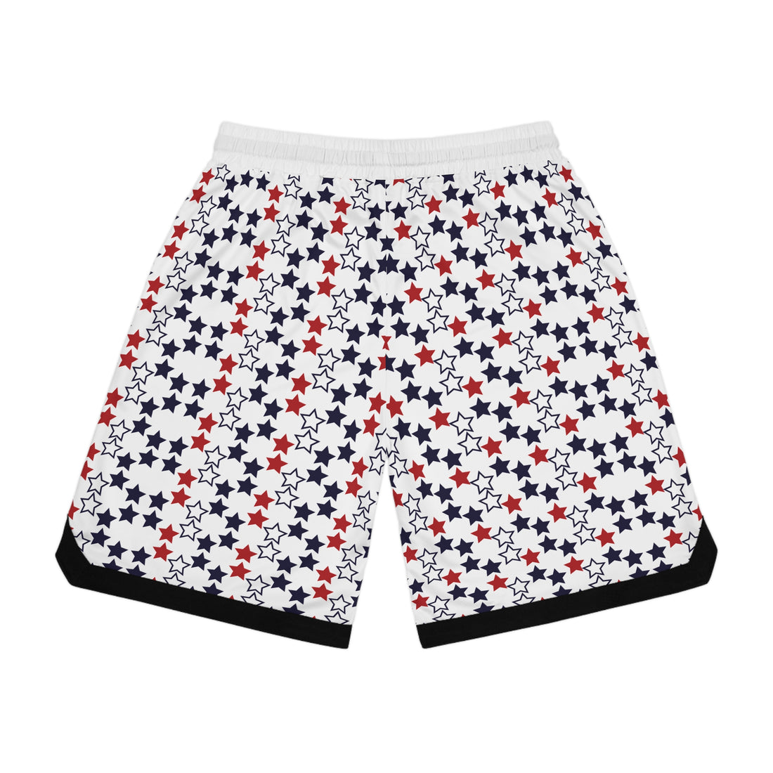 White Stardom Basketball Rib Shorts (AOP)