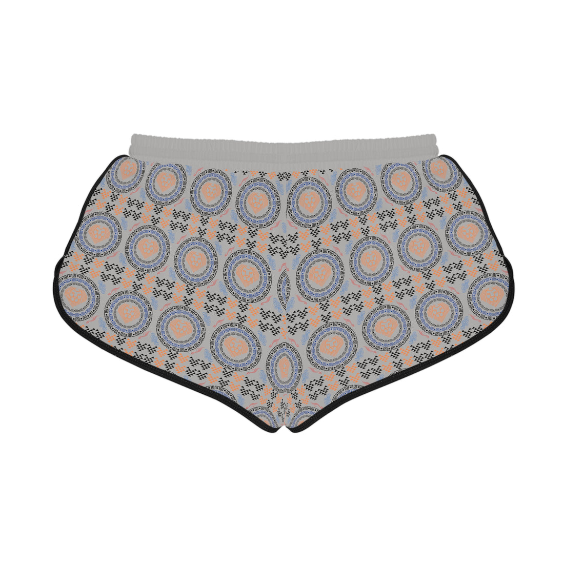 Slate Geo Lion Head Relaxed Gym Shorts