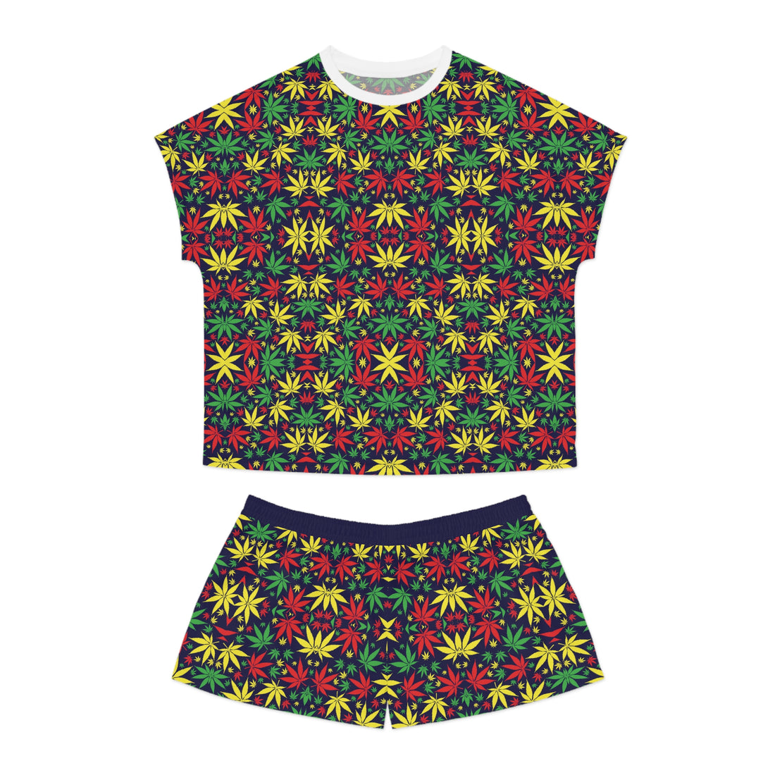 Ink Tropical Rasta Toned Short Pajama Set (AOP)