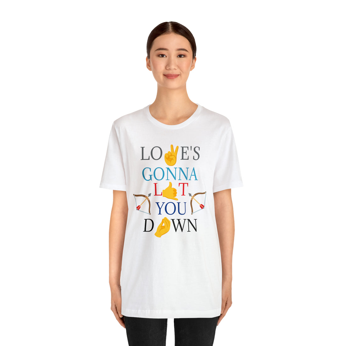 Unisex Love Down Typography Jersey Tee