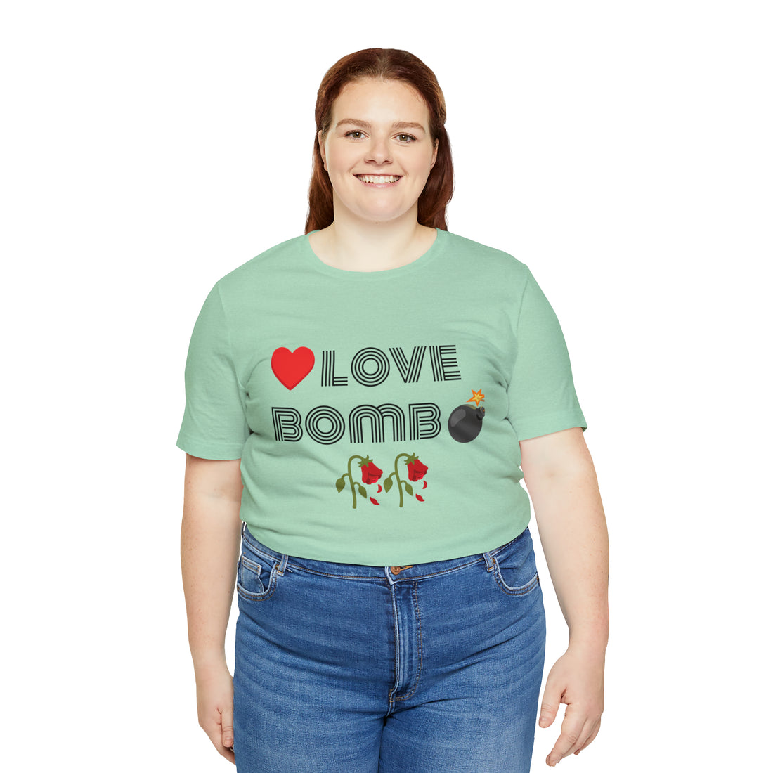 Unisex Love Bomb Typography Jersey Tee