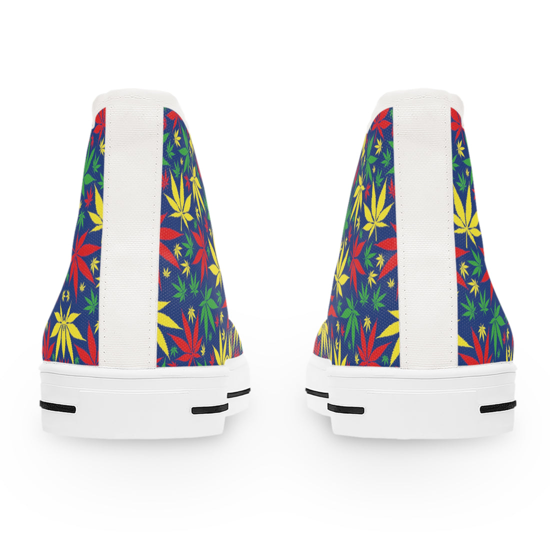 Blue Tropical Rasta Toned Women's High Top Sneakers