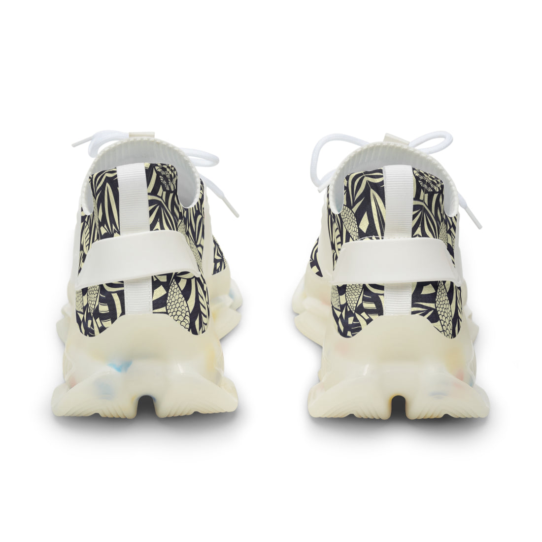 Cream Tropical Minimalist OTT Men's Mesh Knit Sneakers