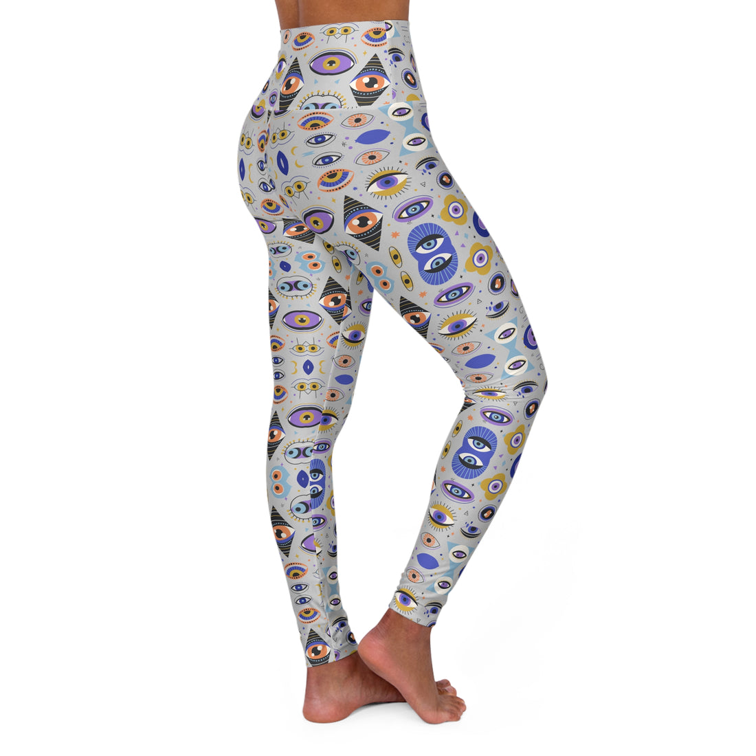 Abstract Evil Eye Yoga Leggings