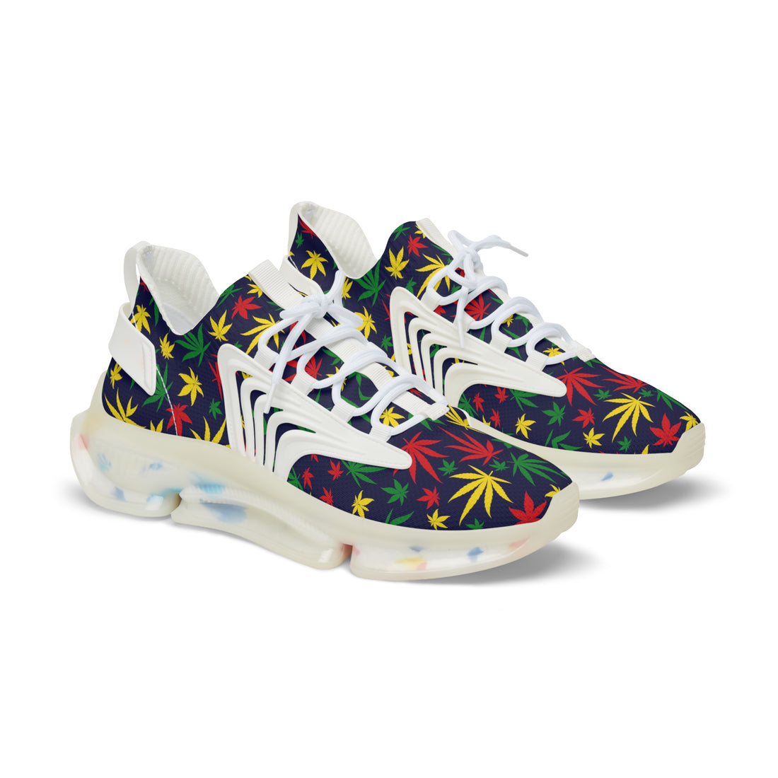 Ink Tropical Rasta Toned Men's Mesh Knit Sneakers