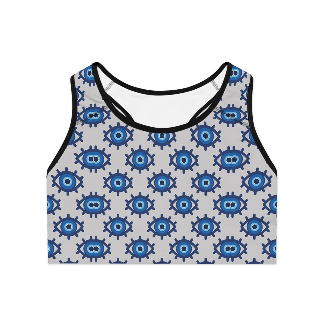 Slate Evil Eye (AOP) Sports Bra