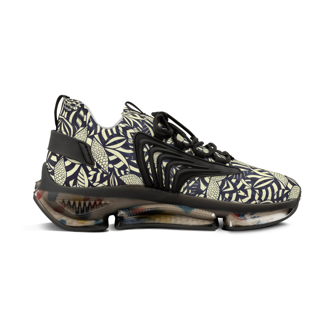 Cream Tropical Minimalist OTT Men's Mesh Knit Sneakers