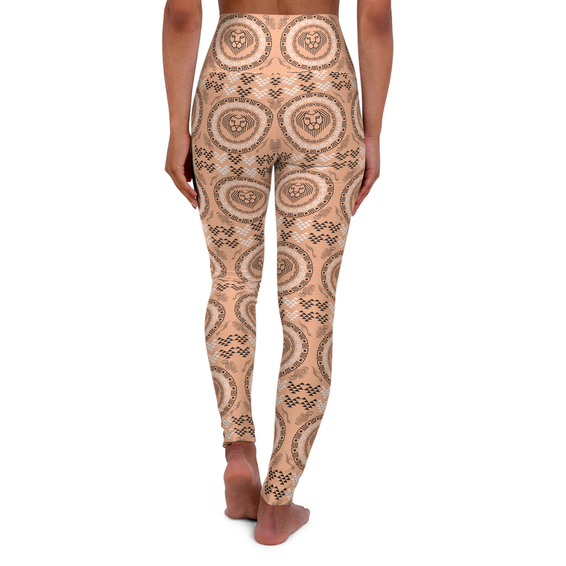 Peach Lion Head Yoga Leggings
