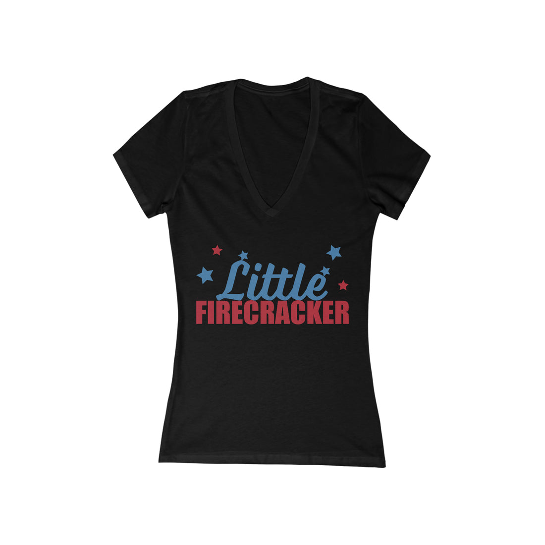 Women's Jersey Fire Cracker V-Neck Tee