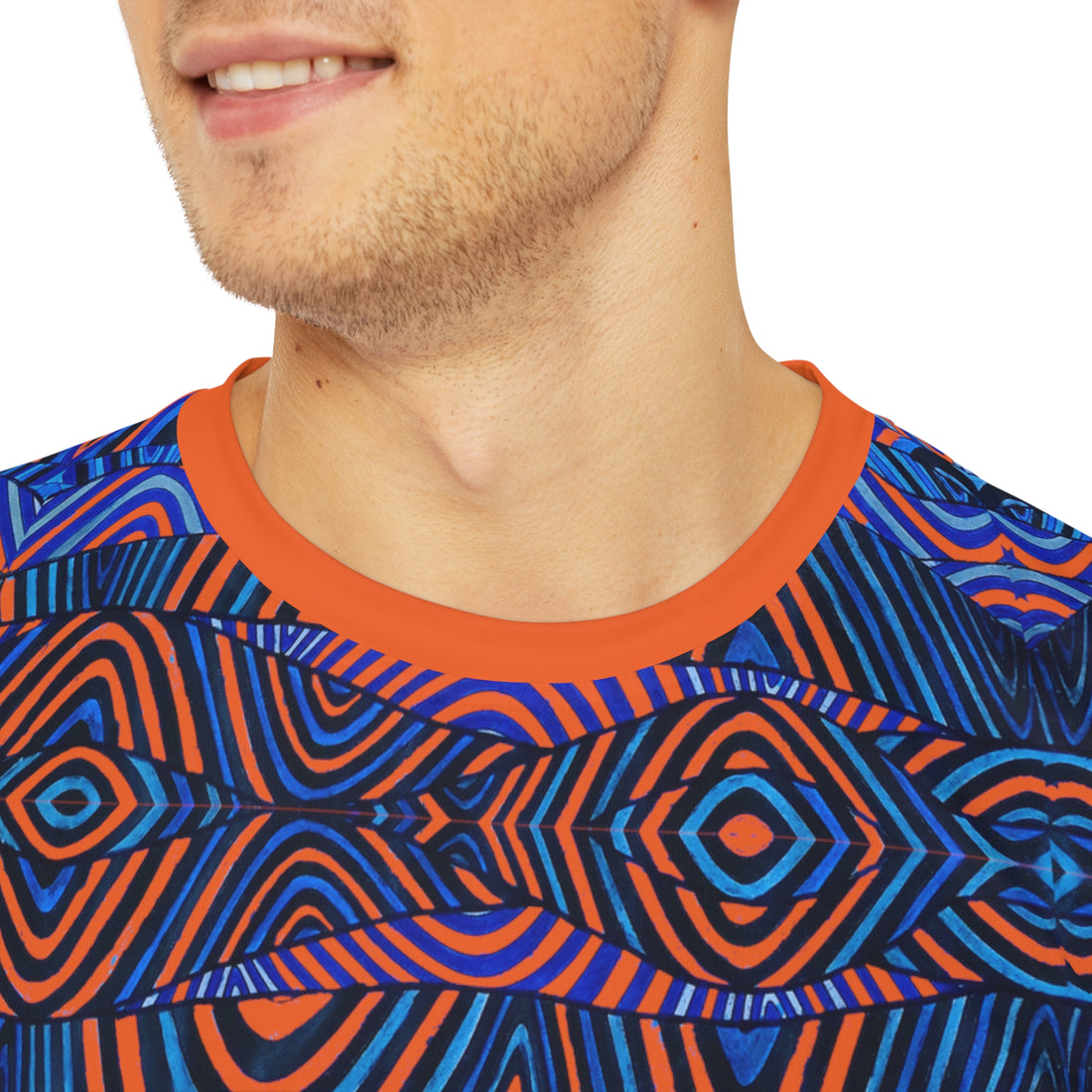 Orange Sonic Men's Polyester Tee (AOP)