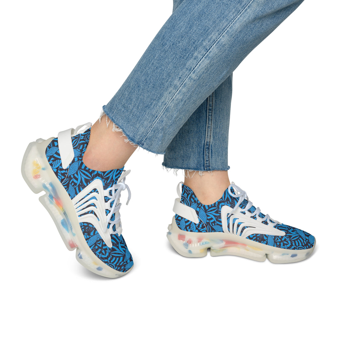 Aqua Tropical Minimalist OTT Women's Mesh Knit Sneakers