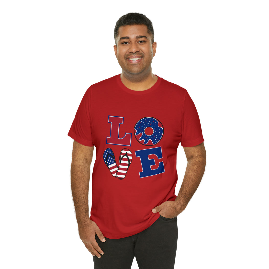 Unisex Jersey American Love Tee