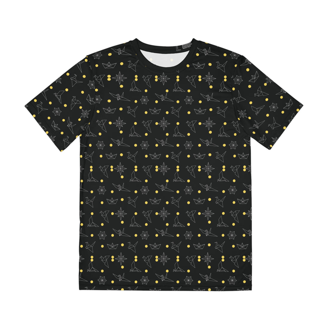 Black Origami Men's Polyester Tee (AOP)