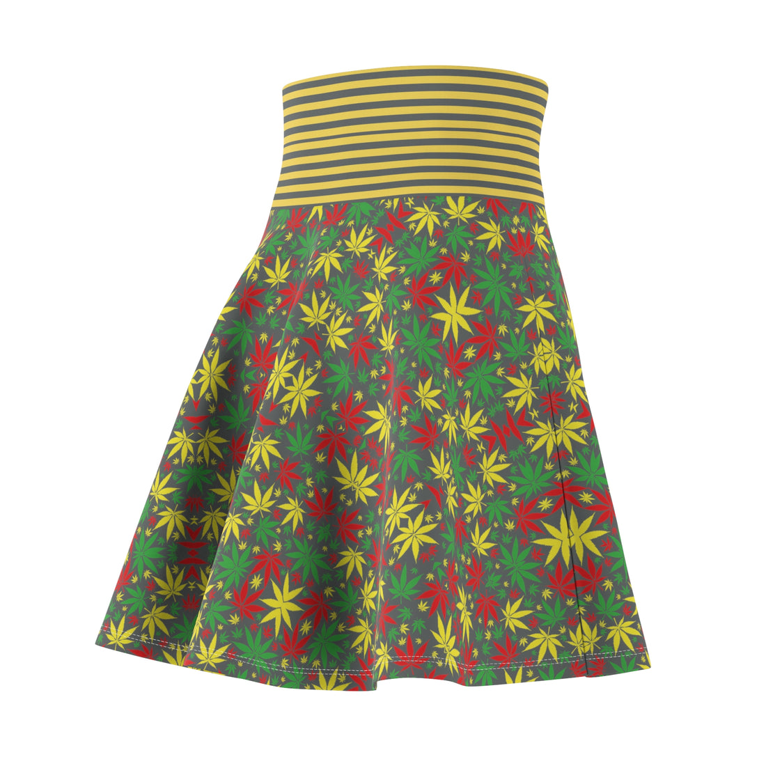 Ash Tropical Rasta Toned Skater Skirt