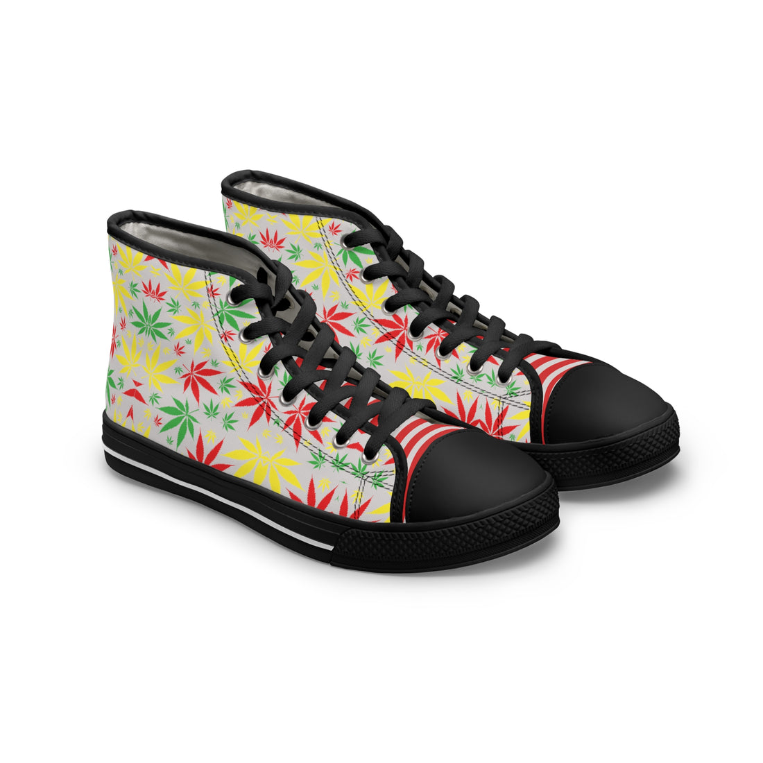 Slate Tropical Rasta Toned Women's High Top Sneakers
