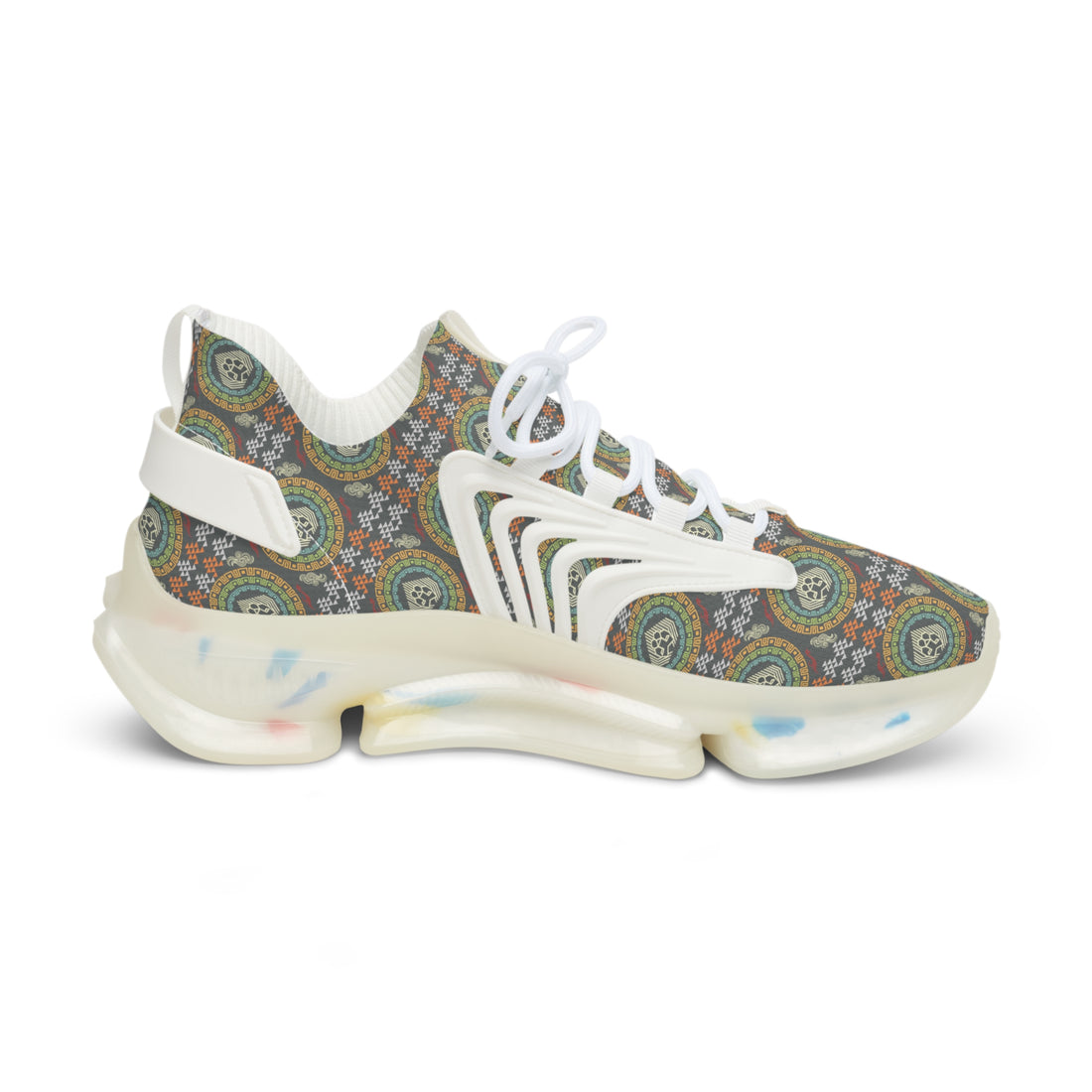 Ash Geo Lion Head Men's Mesh Knit Sneakers