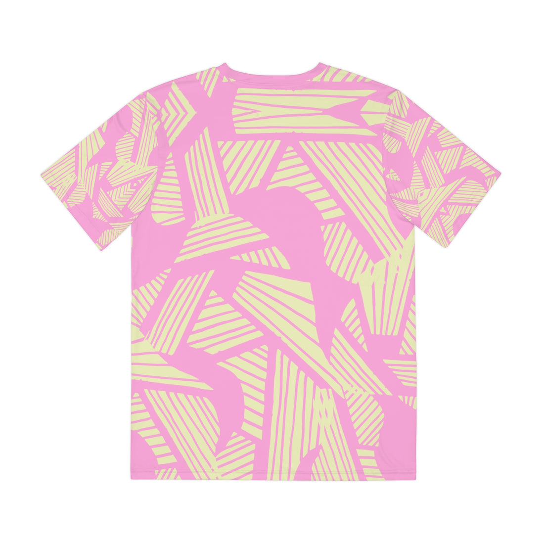 Muted Pink Cool Cat Men's Polyester Tee (AOP)
