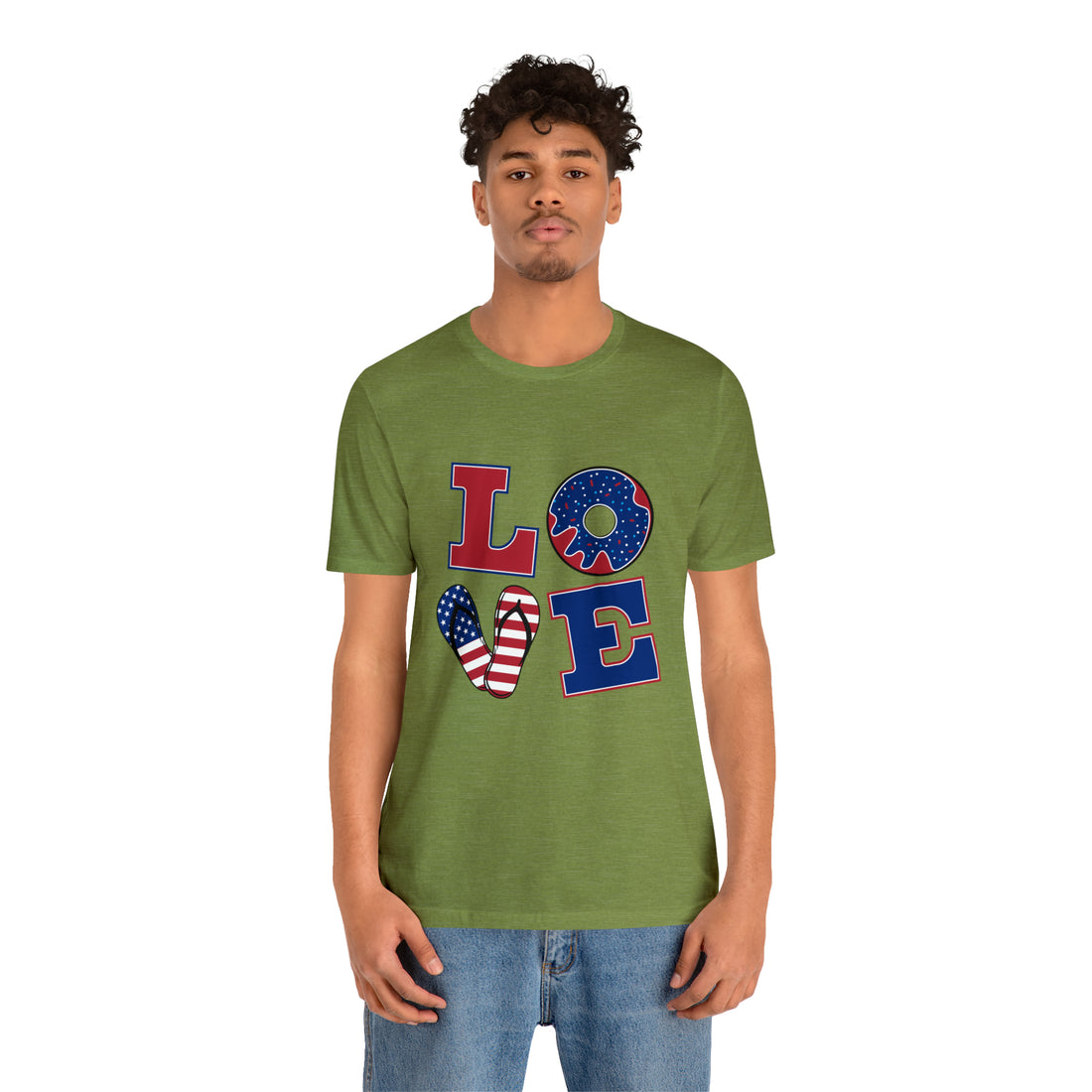 Unisex Jersey American Love Tee