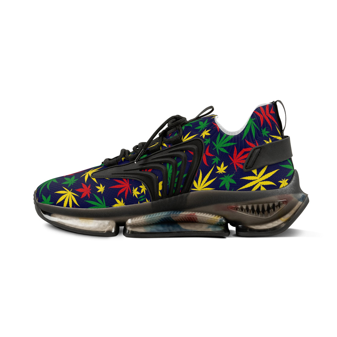 Ink Tropical Rasta Toned Men's Mesh Knit Sneakers