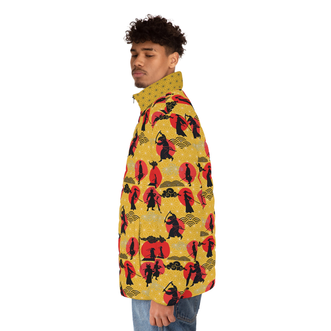 Yellow Samurai Men's Puffer Jacket