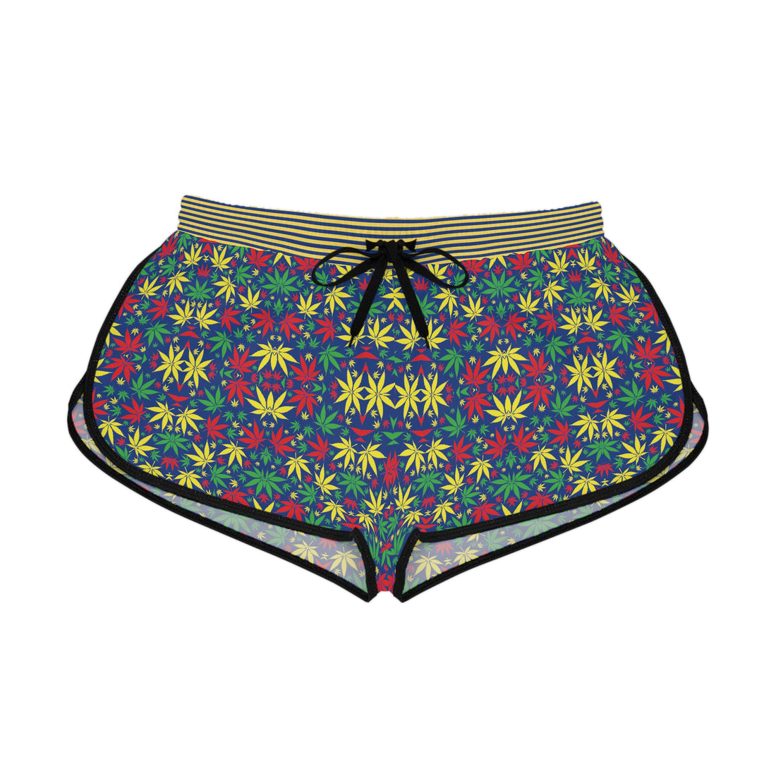 Blue Tropical Rasta Toned Relaxed Gym Shorts