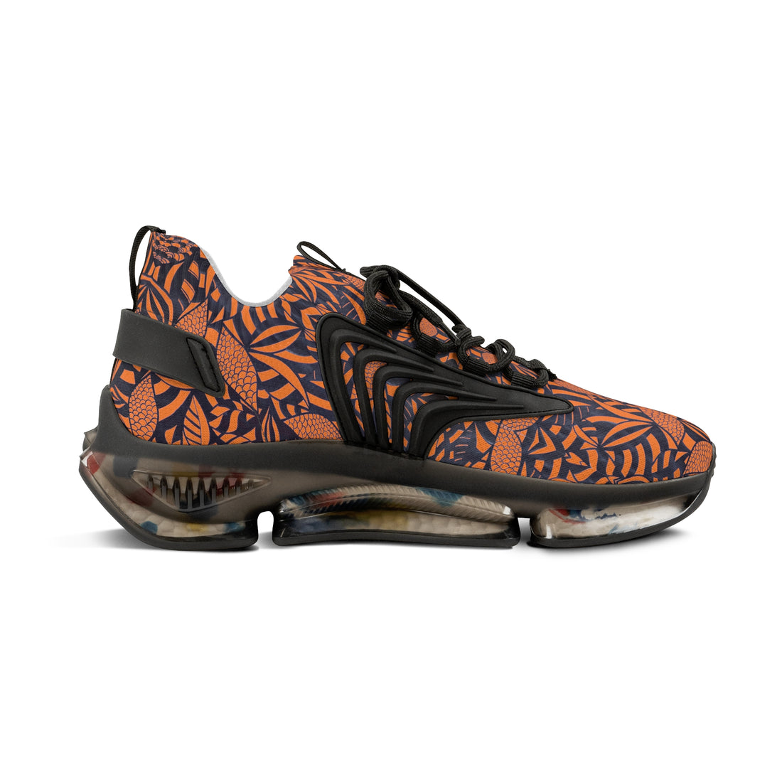 Peach Tropical Minimalist OTT Men's Mesh Knit Sneakers