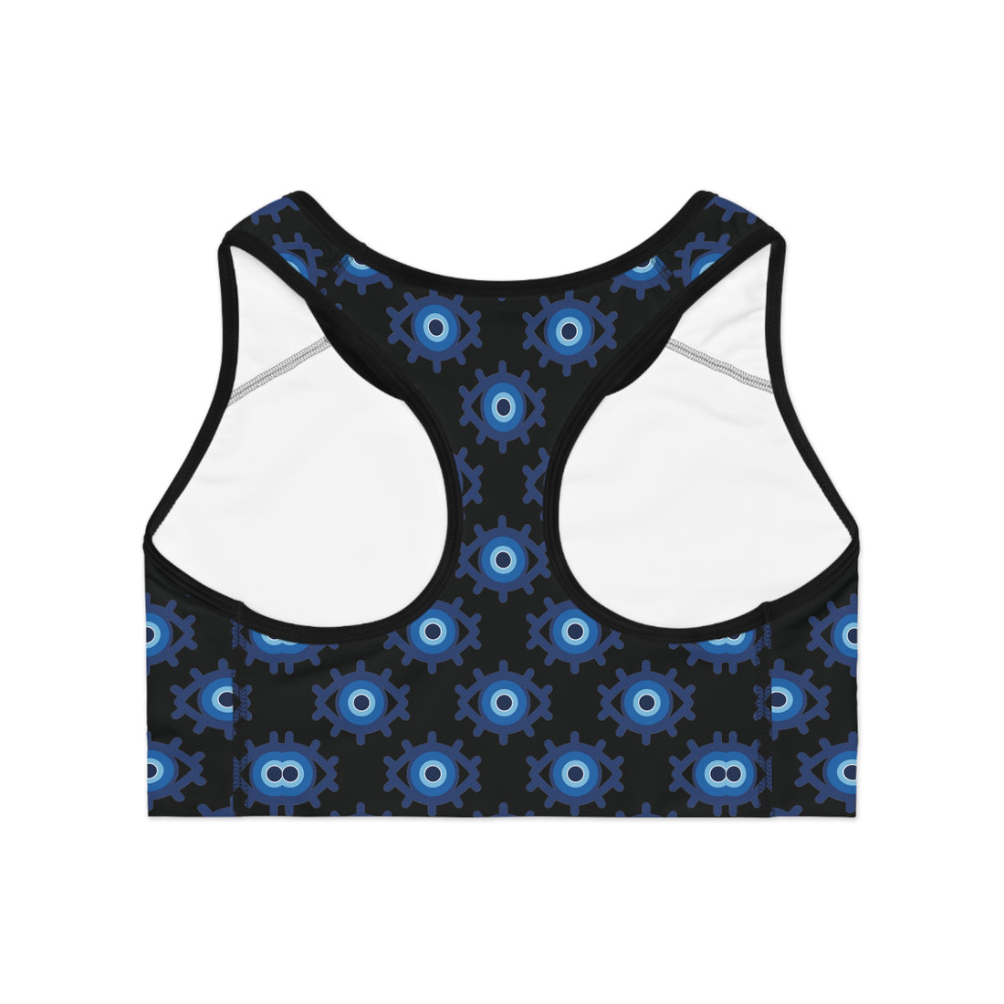Black Evil Eye (AOP) Sports Bra