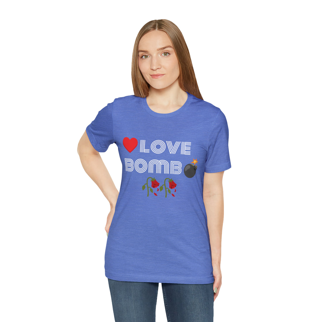 Unisex Love Bomb Typography Jersey Tee
