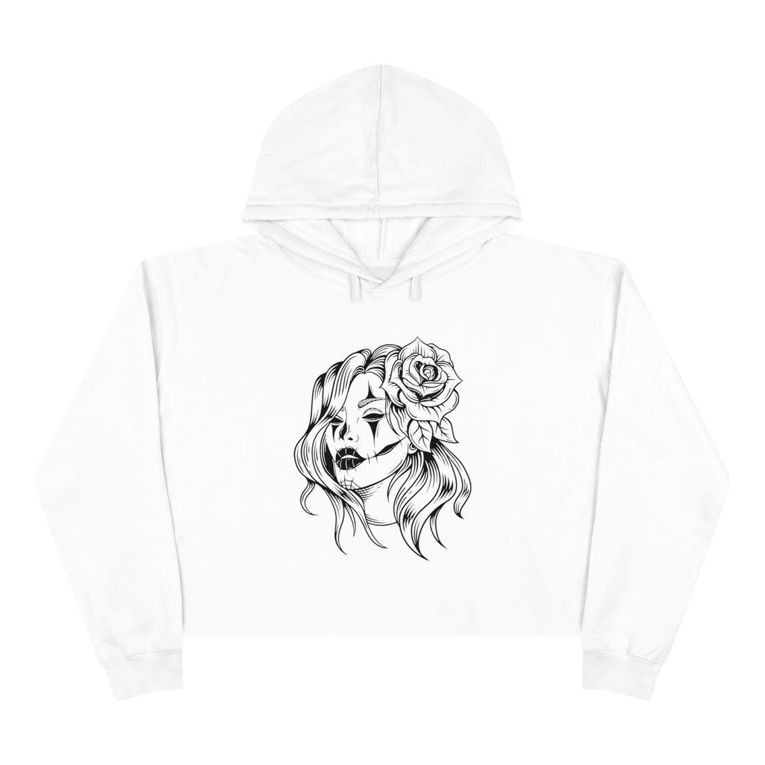 Goth Girl Crop Hoodie