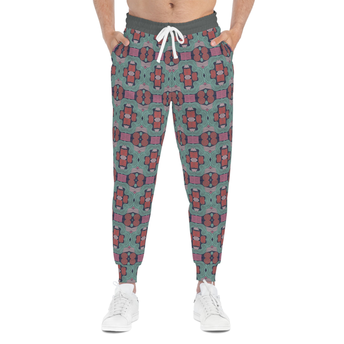 Ash Geometric Print Unisex Joggers