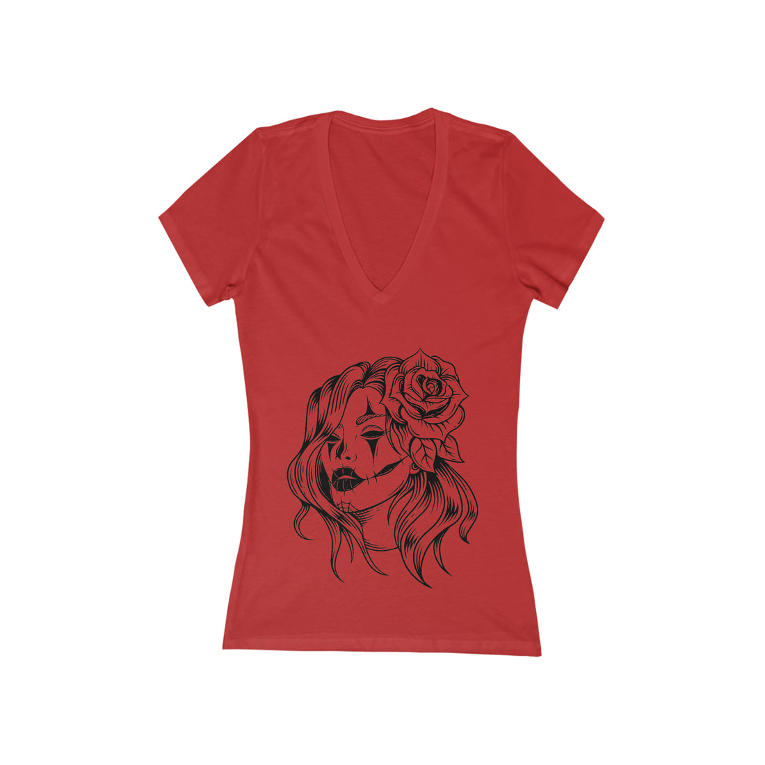 Women's Jersey Goth Girl V-Neck Tee