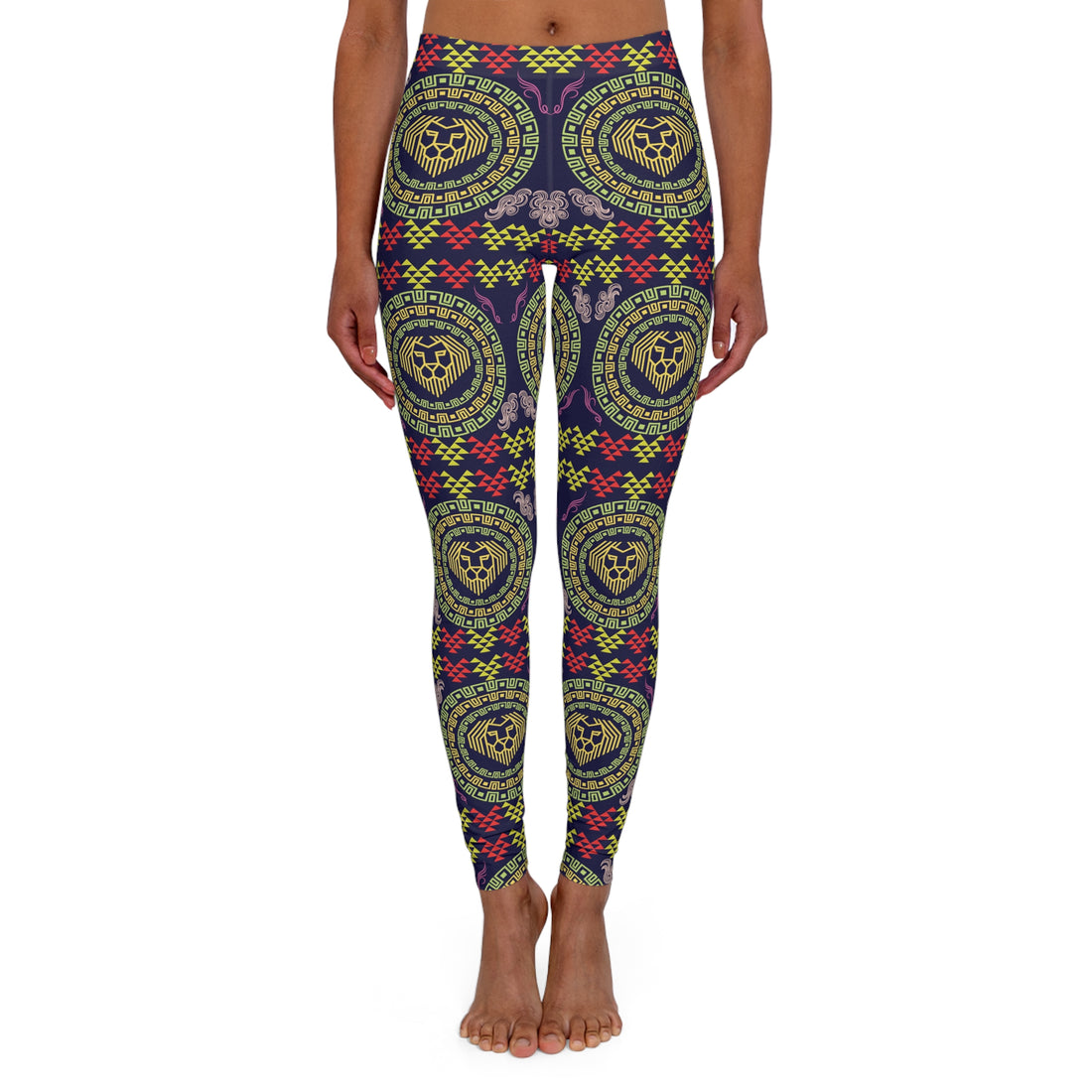 Ink lion head Spandex Leggings
