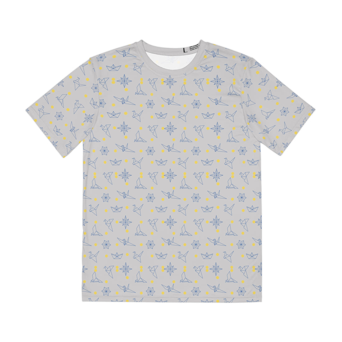 Slate Origami Men's Polyester Tee (AOP)