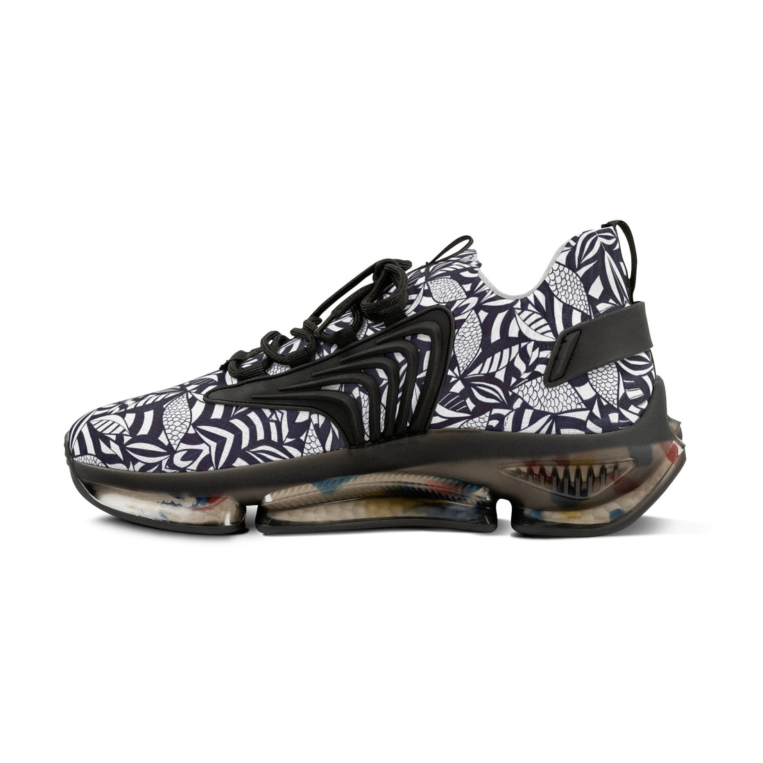 White Tropical Minimalist OTT Men's Mesh Knit Sneakers