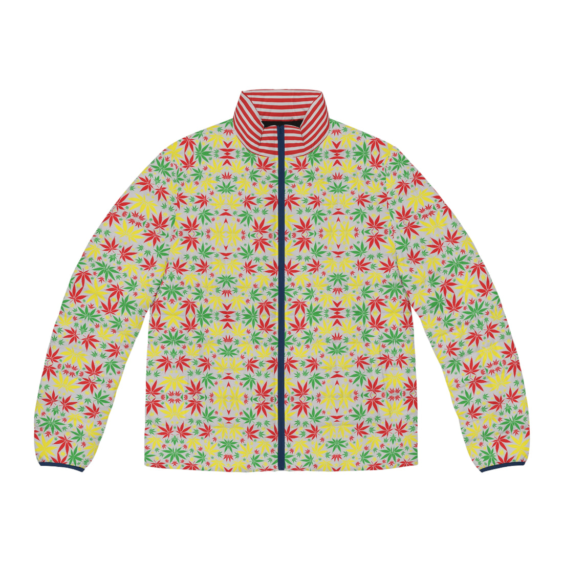 Slate Tropical Rasta Toned Men's Puffer Jacket
