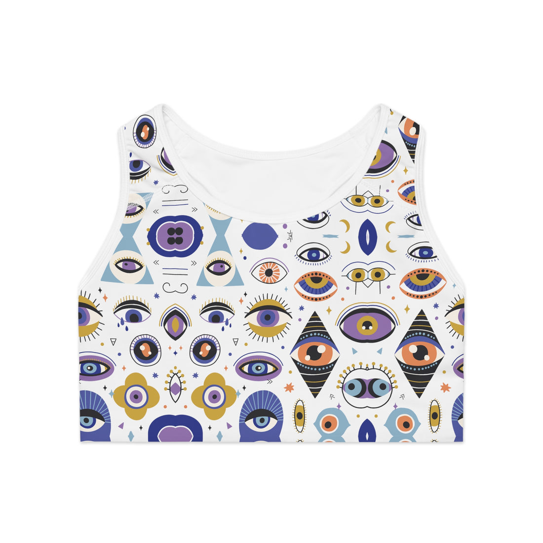 Tussock Abstract Racerback (AOP) Sports Bra